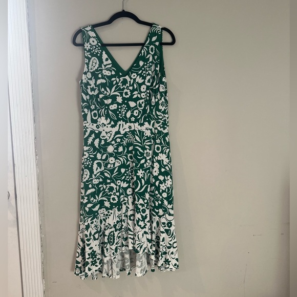 BODEN Green & White Eliza Midi Dress Sleeveless Tropical Floral sz 10P M0333 - Picture 5 of 12
